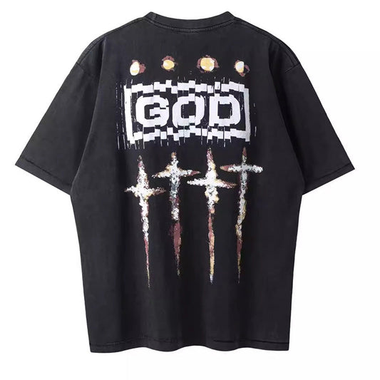 SAINT MICHAEL God Short Sleeve T-Shirt