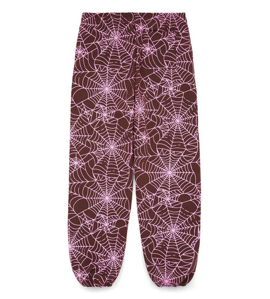 Sp5der AOP Sweatpants Brown/Pink