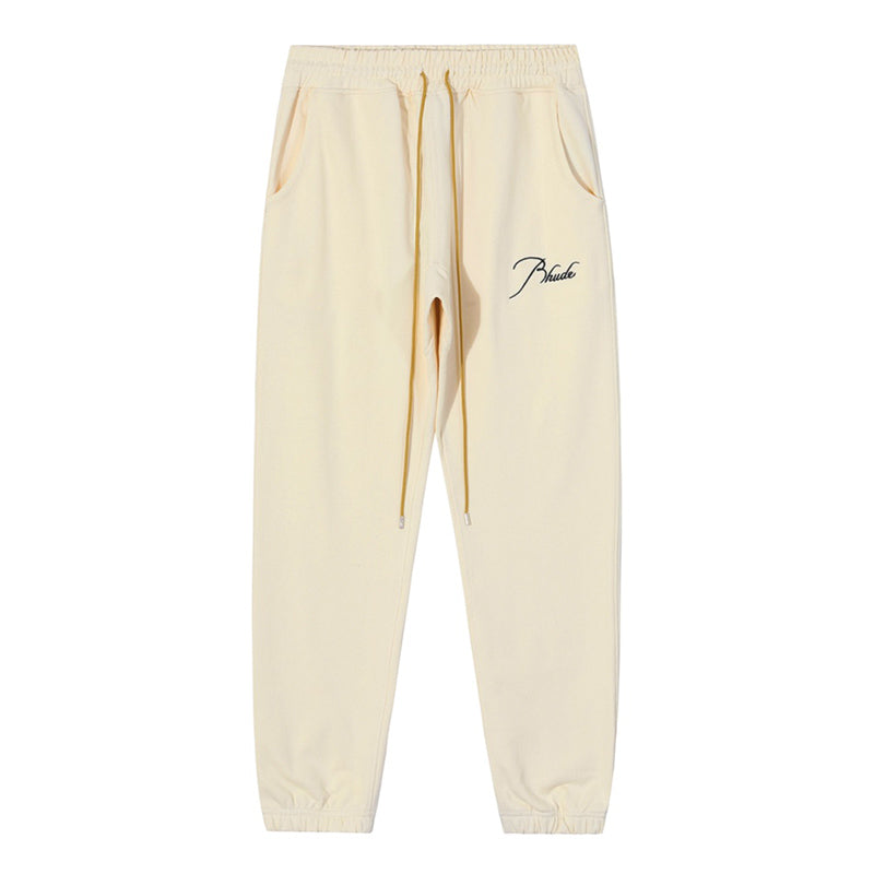 RHUDE embroidered slogan logo sweatpants