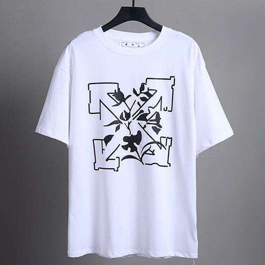OFF-WHITE Flower series pattern arrow T-Shirts