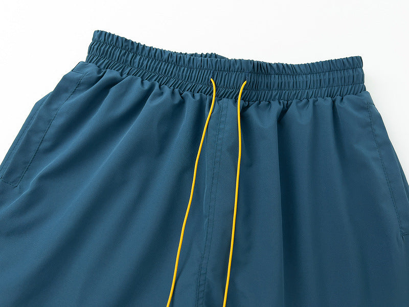 RHUDE embroidered tie elastic track shorts