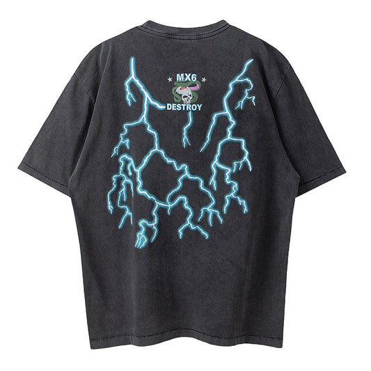 SAINT MICHAEL  + TEFLON DISCO Distressed Printed Cotton-Jersey T-Shirt