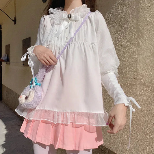 Cameo Bow Lolita Blouse