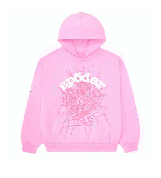 Sp5der OG Web Pink Hoodie